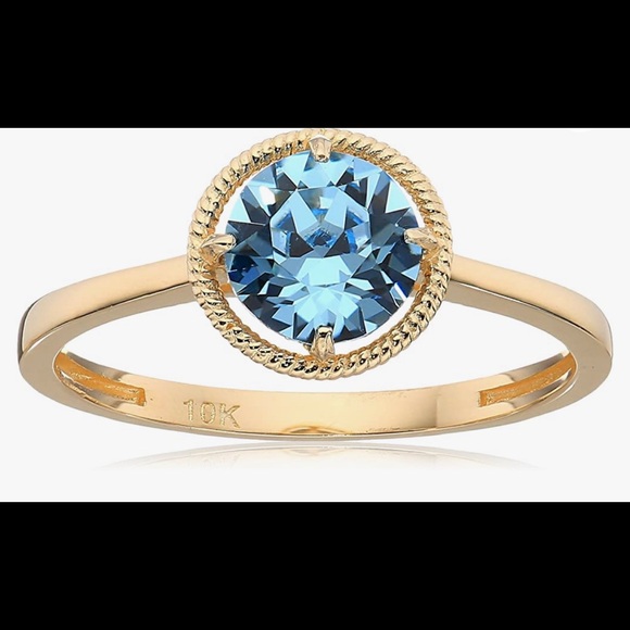 NWT 10k Gold Birthstone Ring made with Infinite Elements Crystal, MULTI COLOR💍 - Picture 5 of 15